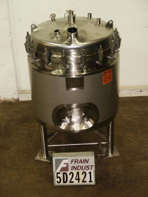 精密不锈钢罐式反应器ss132 GAL 500升316L S/S全外壳45wp @ 350F照片