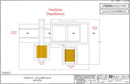 照片Ouellette卸垛机散装500
