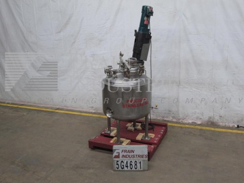 精密不锈钢槽式反应器ss66gal照片